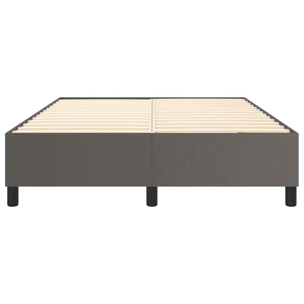 Cadru de pat box spring, gri, 140x200 cm, piele ecologică - Lando