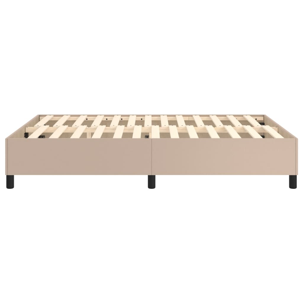 Cadru de pat box spring, cappuccino, 140x200cm, piele ecologică - Lando