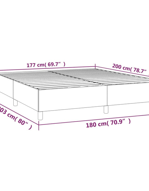 Încărcați imaginea în vizualizatorul Galerie, Cadru de pat box spring, alb, 180x200 cm, piele ecologică - Lando
