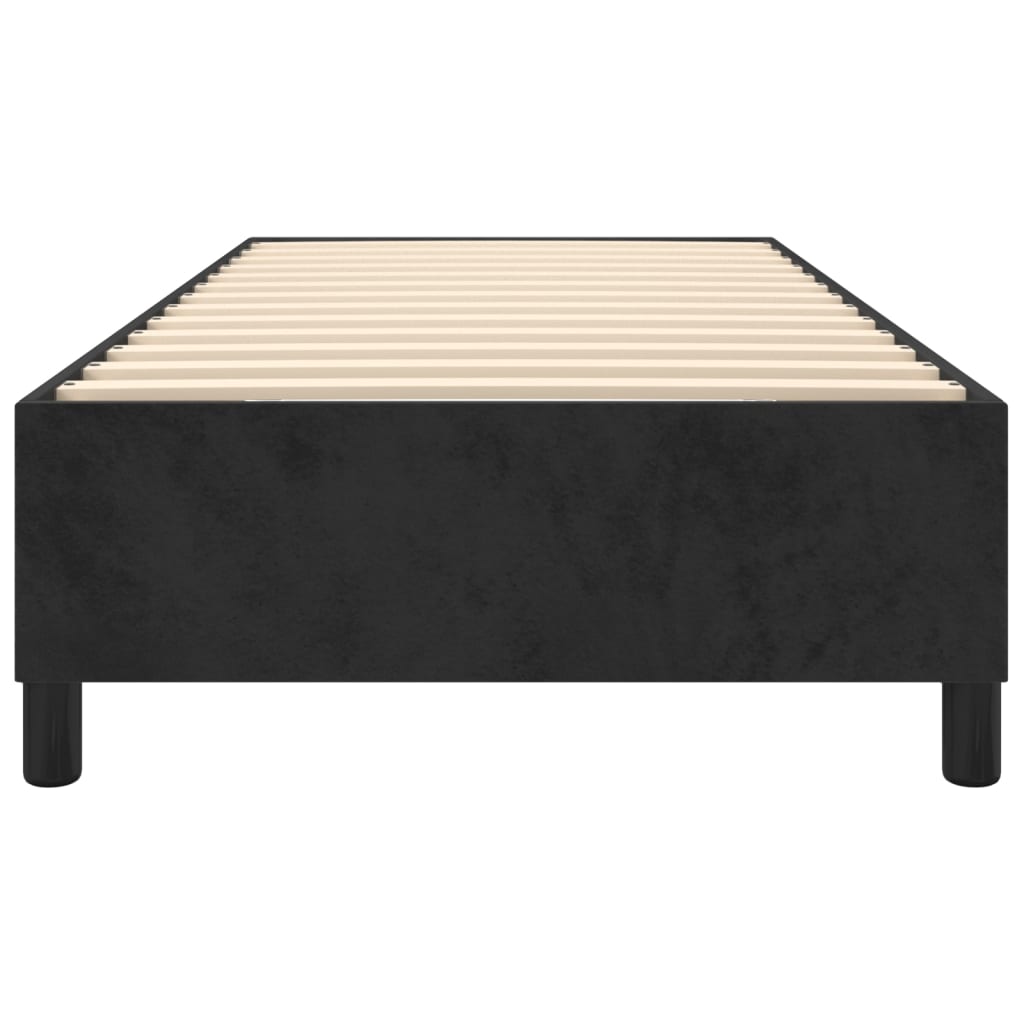 Cadru de pat box spring, negru, 90x190 cm, catifea - Lando