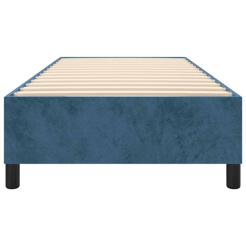 Cadru de pat box spring, albastru închis, 90x190 cm, catifea - Lando