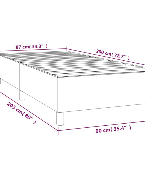 Загрузите изображение в средство просмотра галереи, Cadru de pat box spring, gri deschis, 90x200 cm, catifea - Lando
