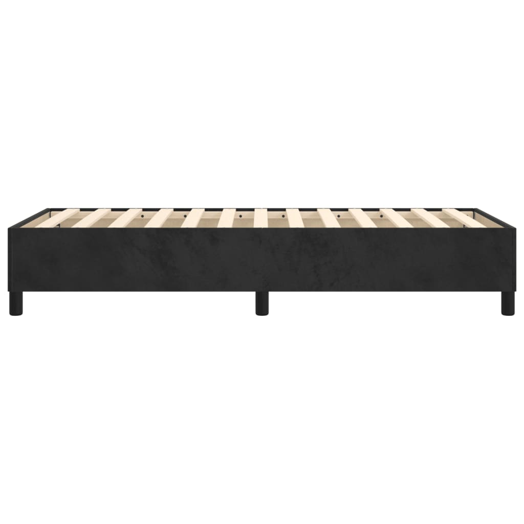 Cadru de pat box spring, negru, 90x200 cm, catifea - Lando