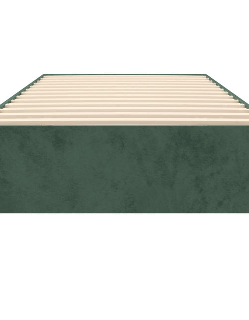 Загрузите изображение в средство просмотра галереи, Cadru de pat box spring, verde închis, 90x200 cm, catifea - Lando
