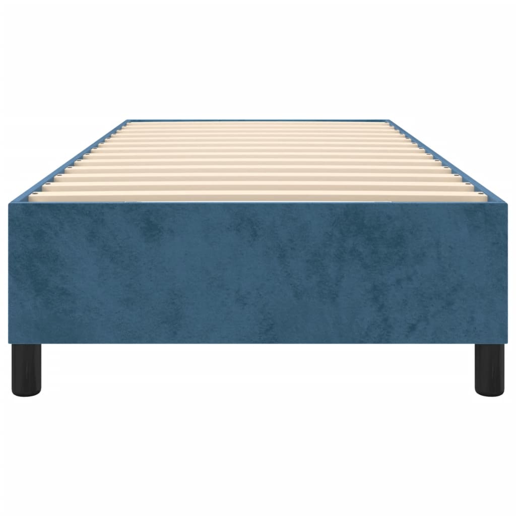 Cadru de pat box spring, albastru închis, 90x200 cm, catifea - Lando
