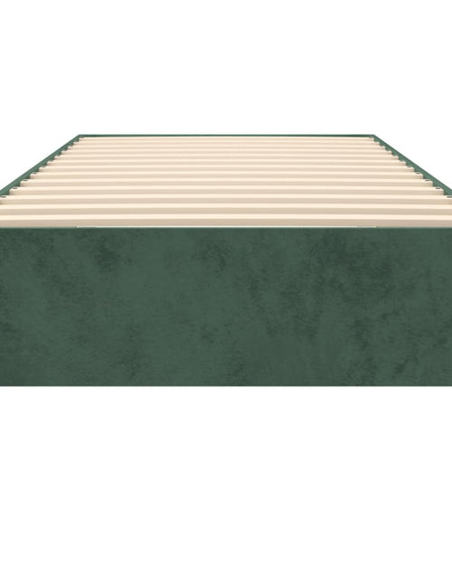 Загрузите изображение в средство просмотра галереи, Cadru de pat box spring, verde închis, 100x200 cm, catifea - Lando
