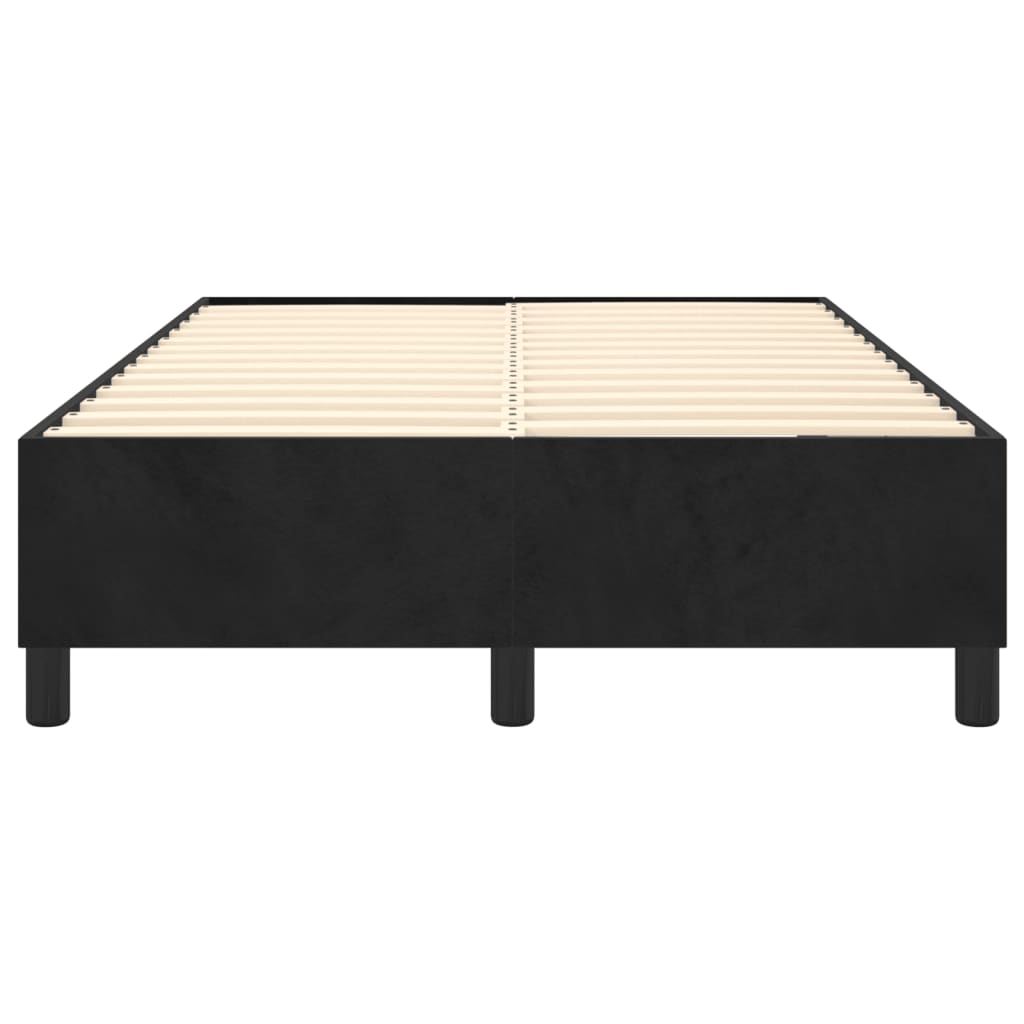 Cadru de pat box spring, negru, 120x200 cm, catifea - Lando