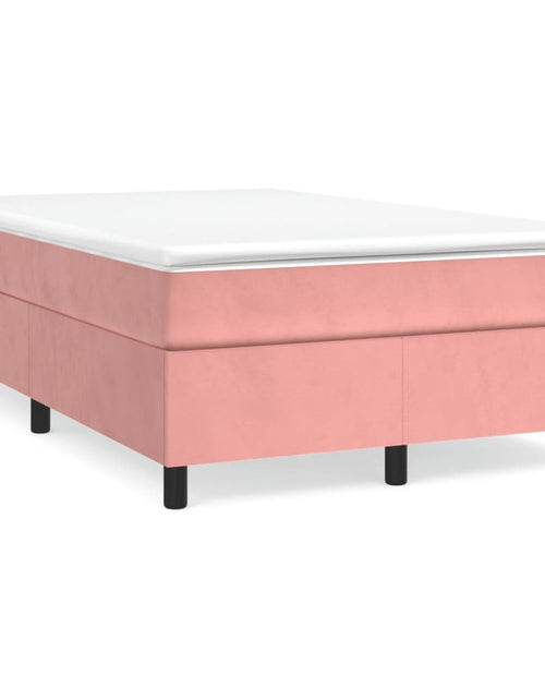 Încărcați imaginea în vizualizatorul Galerie, Cadru de pat box spring, roz, 120x200 cm, catifea - Lando
