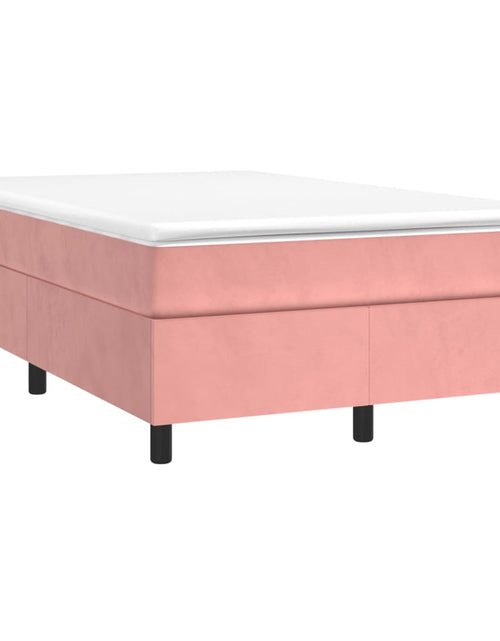 Încărcați imaginea în vizualizatorul Galerie, Cadru de pat box spring, roz, 120x200 cm, catifea - Lando
