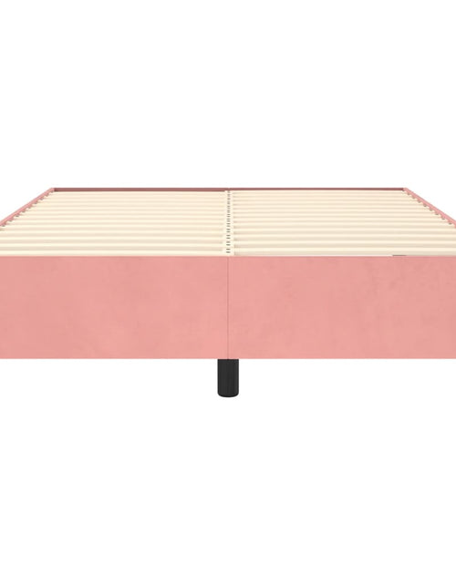 Încărcați imaginea în vizualizatorul Galerie, Cadru de pat box spring, roz, 140x190 cm, catifea - Lando
