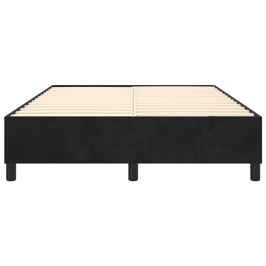 Cadru de pat box spring, negru, 140x200 cm, catifea - Lando