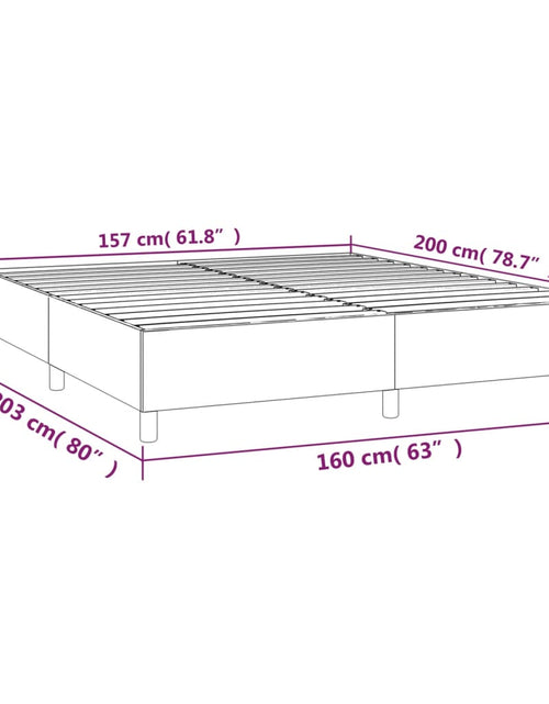 Загрузите изображение в средство просмотра галереи, Cadru de pat box spring, gri deschis, 160x200 cm, catifea - Lando
