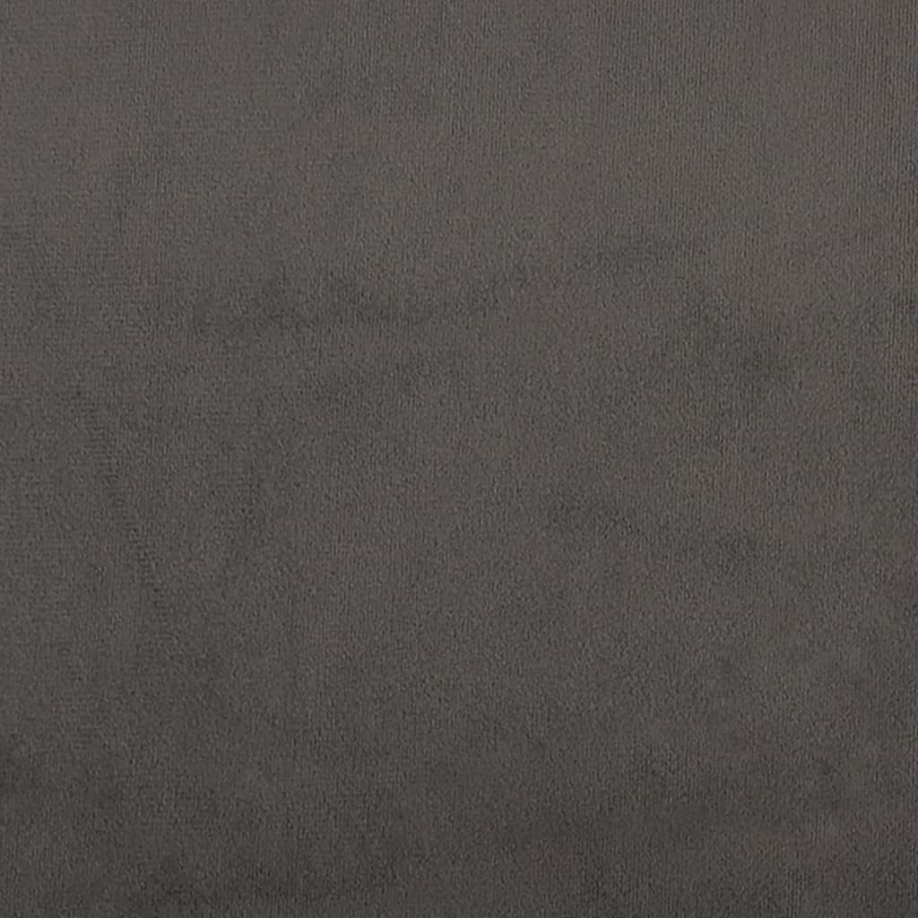 Cadru pat box spring, gri închis, 160x200 cm, catifea - Lando