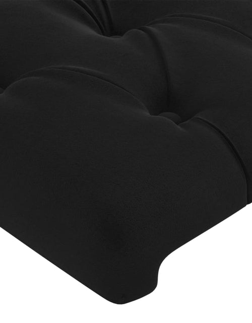 Încărcați imaginea în vizualizatorul Galerie, Tăblie de pat cu aripioare, negru, 103x16x118/128 cm, catifea - Lando
