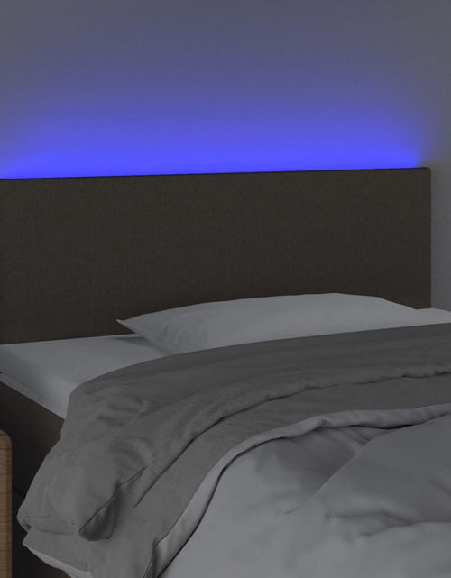 Загрузите изображение в средство просмотра галереи, Tăblie de pat cu LED, gri taupe, 80x5x78/88 cm, textil - Lando

