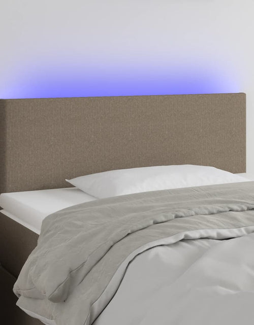 Загрузите изображение в средство просмотра галереи, Tăblie de pat cu LED, gri taupe, 80x5x78/88 cm, textil - Lando
