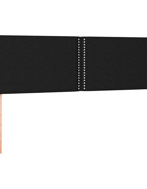 Загрузите изображение в средство просмотра галереи, Tăblie de pat cu LED, negru, 144x5x78/88 cm, textil - Lando
