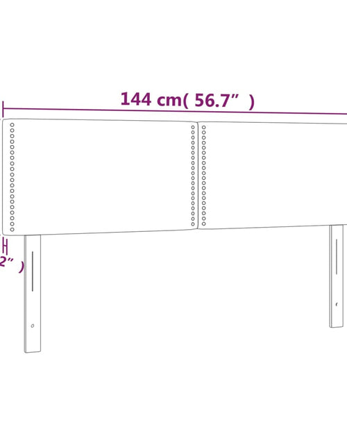 Загрузите изображение в средство просмотра галереи, Tăblie de pat cu LED, verde, 144x5x78/88 cm, textil - Lando
