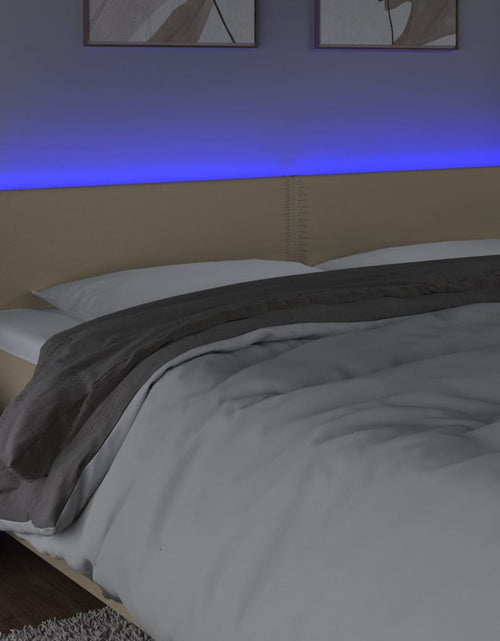 Încărcați imaginea în vizualizatorul Galerie, Tăblie de pat cu LED, crem, 200x5x78/88 cm, textil - Lando
