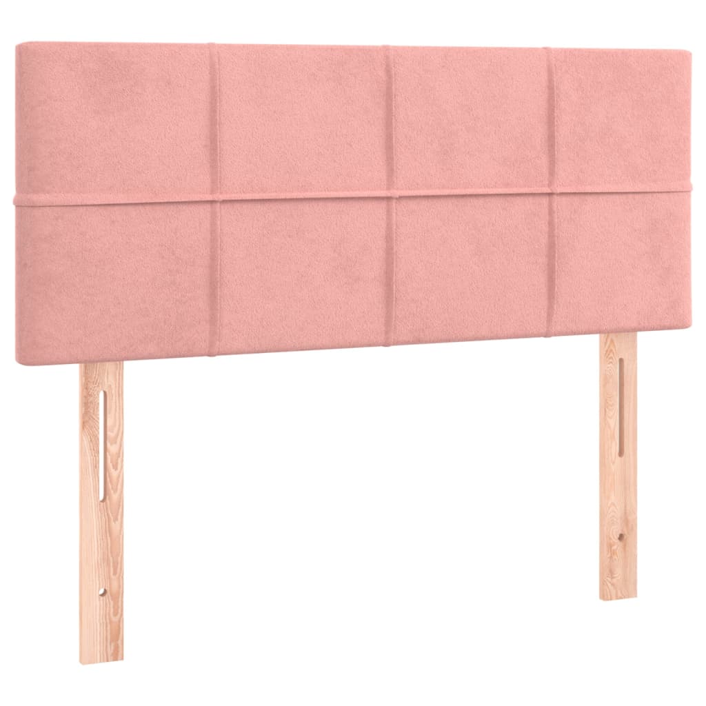Tăblie de pat cu LED, roz, 80x5x78/88 cm, catifea - Lando