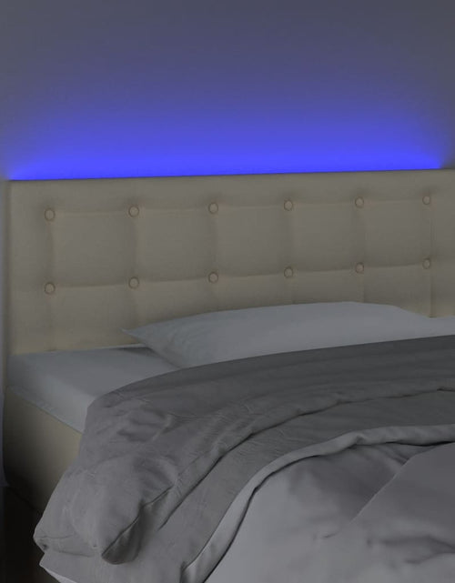 Încărcați imaginea în vizualizatorul Galerie, Tăblie de pat cu LED, crem, 100x5x78/88 cm, piele ecologică - Lando
