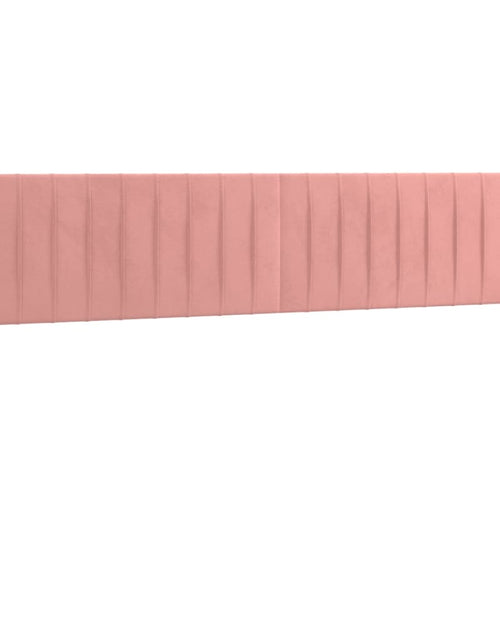 Încărcați imaginea în vizualizatorul Galerie, Tăblie de pat cu LED, roz, 200x5x78/88 cm, catifea - Lando
