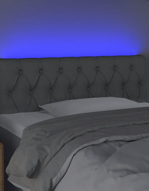 Încărcați imaginea în vizualizatorul Galerie, Tăblie de pat cu LED, gri deschis, 90x7x78/88 cm, textil - Lando
