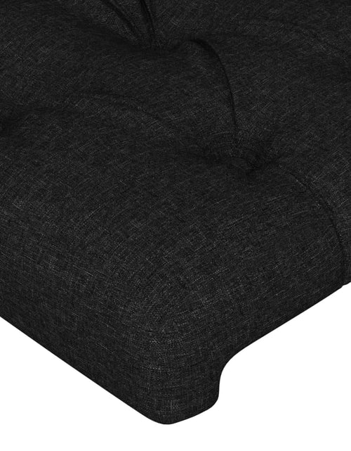 Încărcați imaginea în vizualizatorul Galerie, Tăblie de pat cu LED, negru, 90x7x78/88 cm, textil - Lando
