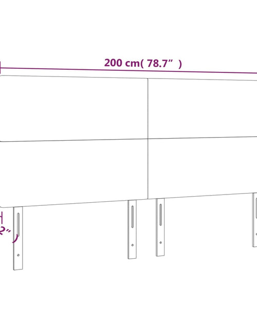 Încărcați imaginea în vizualizatorul Galerie, Tăblie de pat cu LED, negru, 200x5x118/128 cm, piele ecologică - Lando
