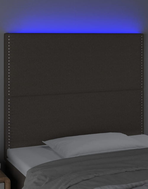Încărcați imaginea în vizualizatorul Galerie, Tăblie de pat cu LED, gri taupe, 80x5x118/128 cm, textil - Lando
