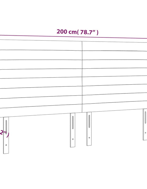 Загрузите изображение в средство просмотра галереи, Tăblie de pat cu LED, gri închis, 200x5x118/128 cm, catifea - Lando
