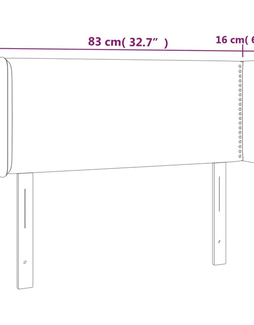 Загрузите изображение в средство просмотра галереи, Tăblie de pat cu LED, alb, 83x16x78/88 cm, piele ecologică - Lando
