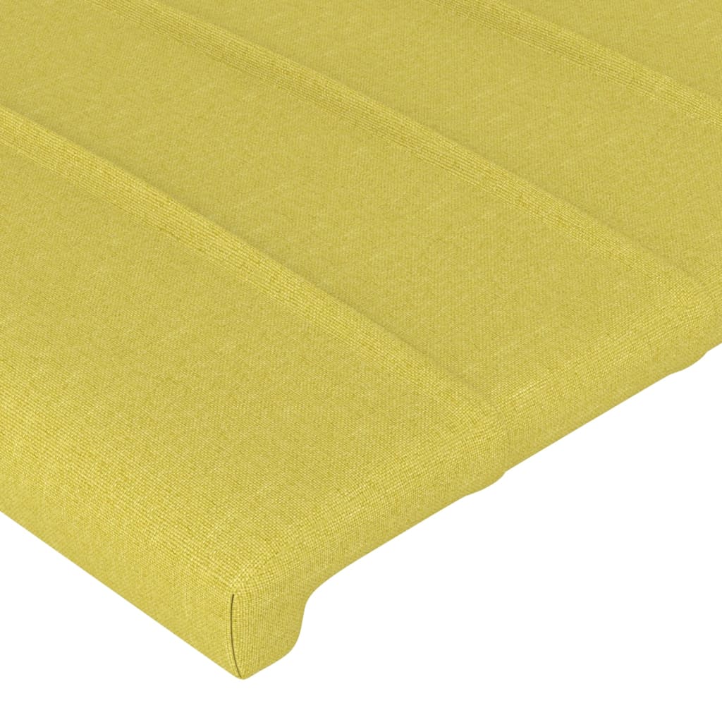 Tăblie de pat cu LED, verde, 103x16x78/88 cm, textil - Lando