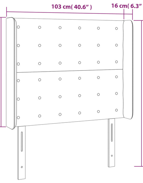 Încărcați imaginea în vizualizatorul Galerie, Tăblie de pat cu LED, alb, 103x16x118/128 cm, piele ecologică - Lando
