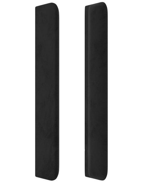 Încărcați imaginea în vizualizatorul Galerie, Tăblie de pat cu LED, negru, 103x16x118/128 cm, catifea - Lando
