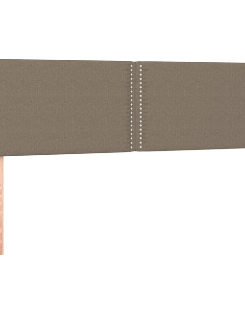 Încărcați imaginea în vizualizatorul Galerie, Pat box spring cu saltea, gri taupe, 140x200 cm, textil - Lando
