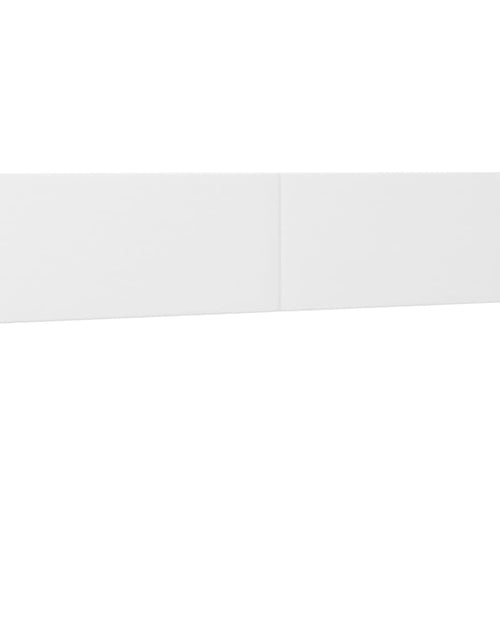 Загрузите изображение в средство просмотра галереи, Pat box spring cu saltea, alb, 200x200 cm, piele ecologică - Lando
