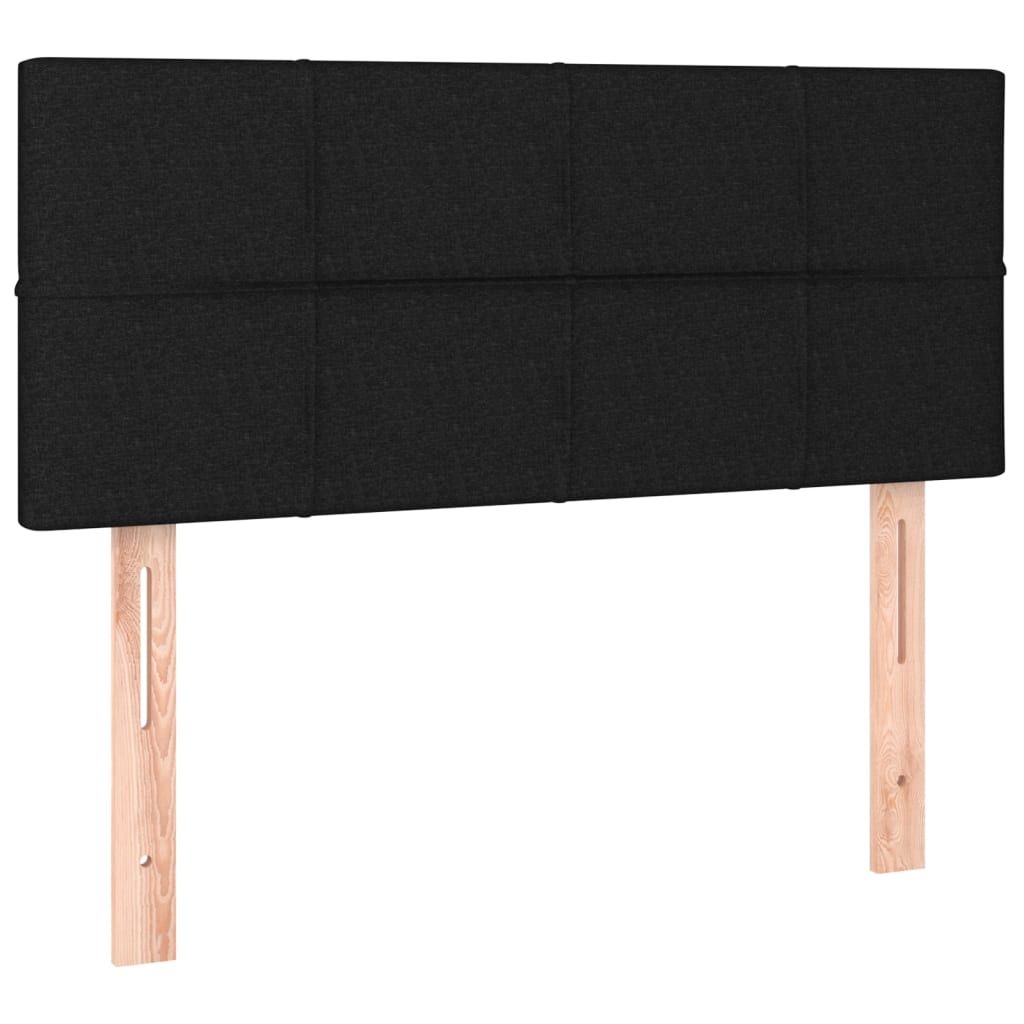 Pat box spring cu saltea, negru, 80x200 cm, textil - Lando