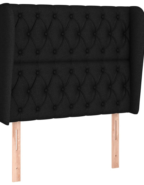 Încărcați imaginea în vizualizatorul Galerie, Pat box spring cu saltea, negru, 90x190 cm, textil - Lando
