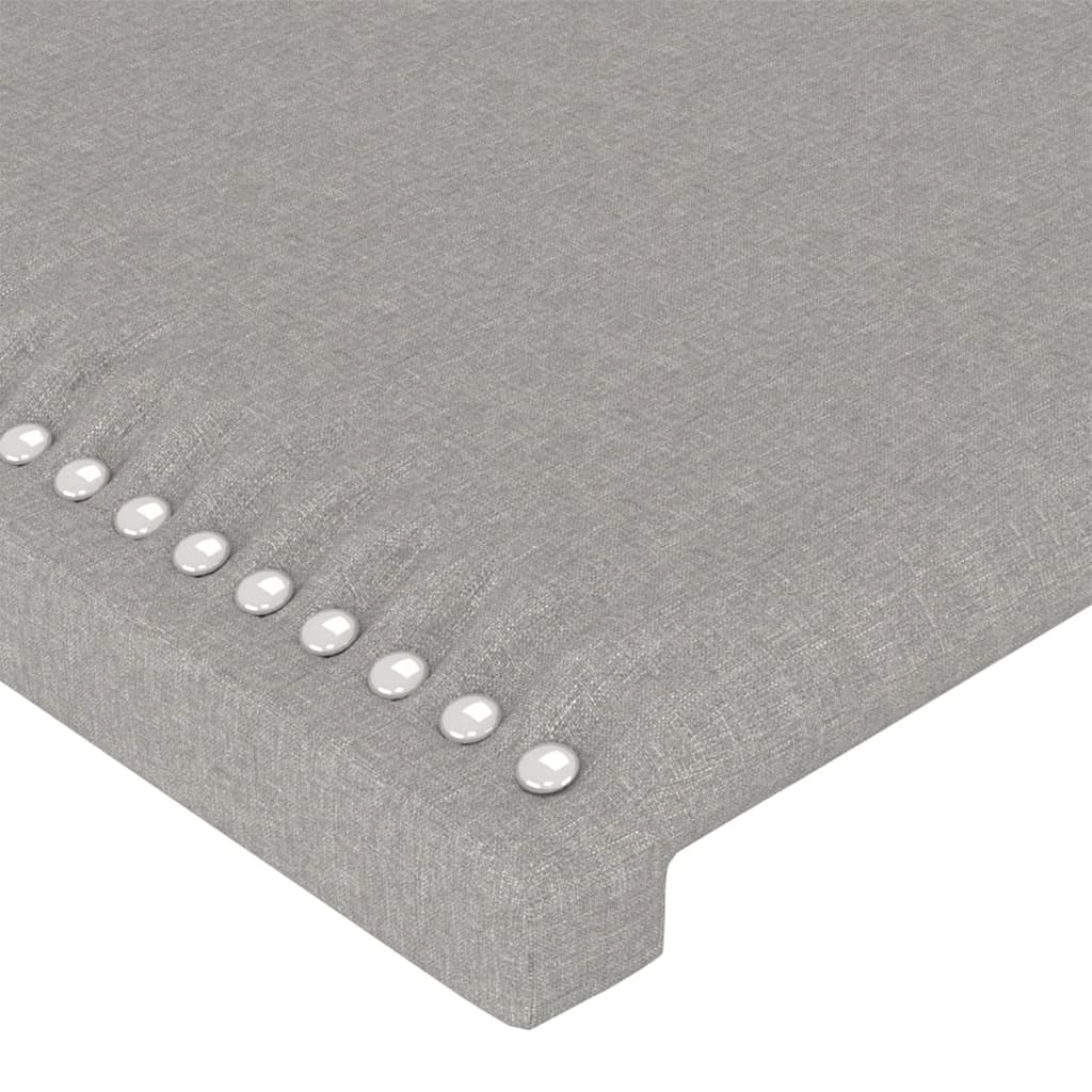 Cadru de pat cu tăblie, gri deschis, 80x200 cm, textil - Lando