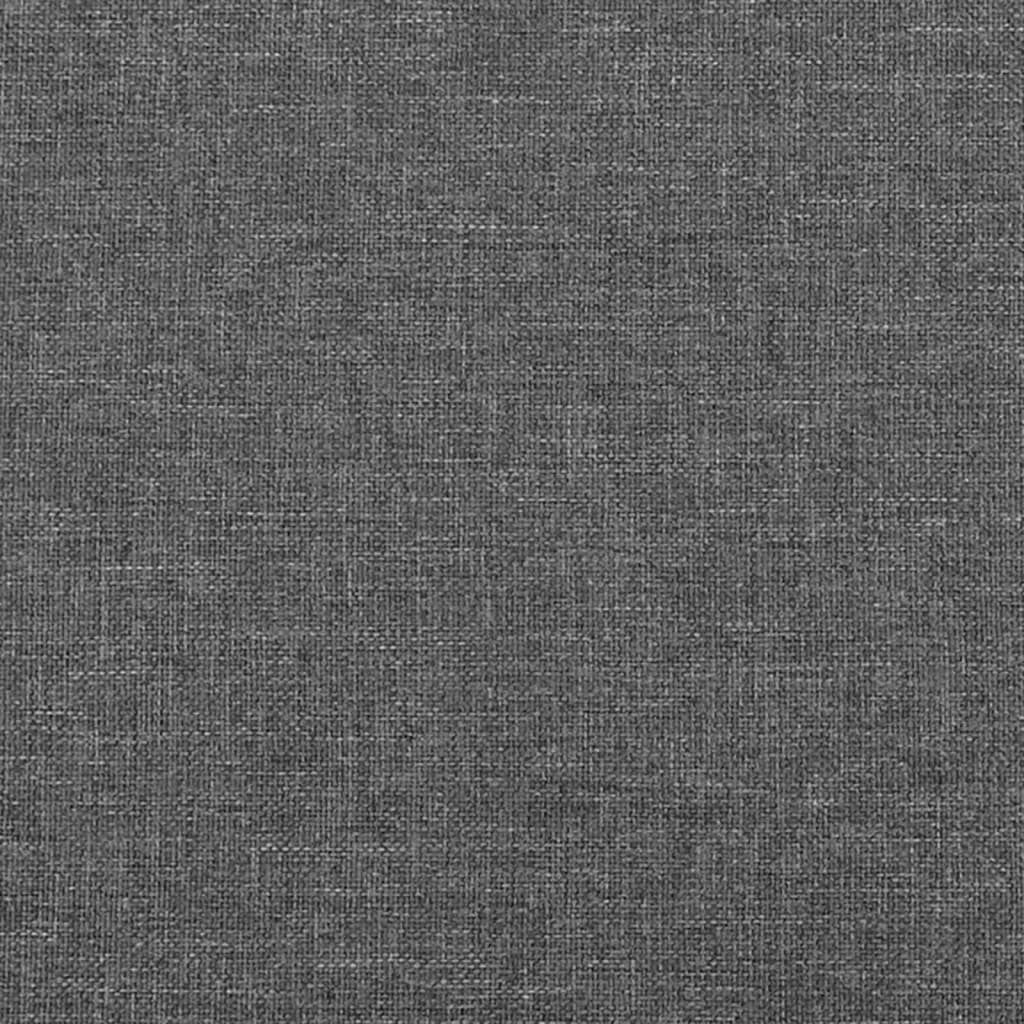 Cadru de pat cu tăblie, gri închis, 200x200 cm, textil - Lando