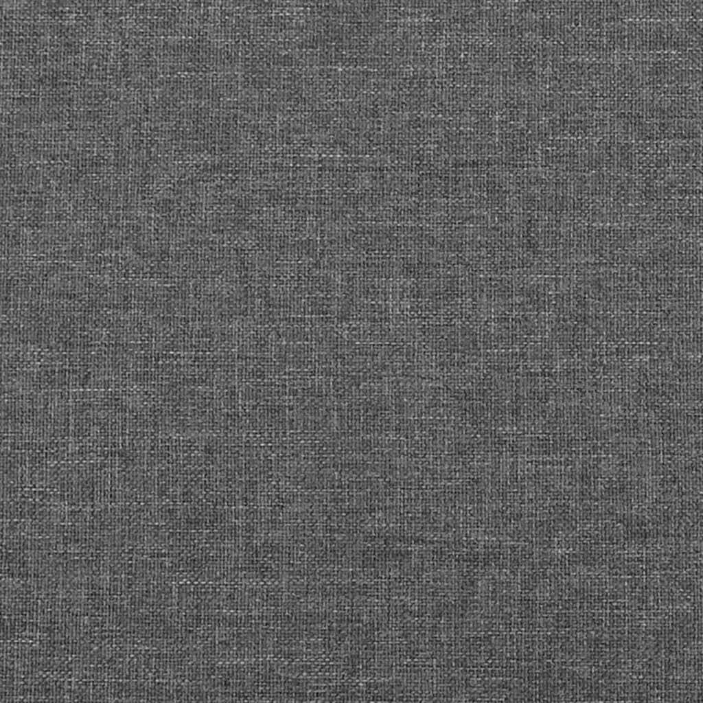 Cadru de pat cu tăblie, gri închis, 120x200 cm, textil - Lando