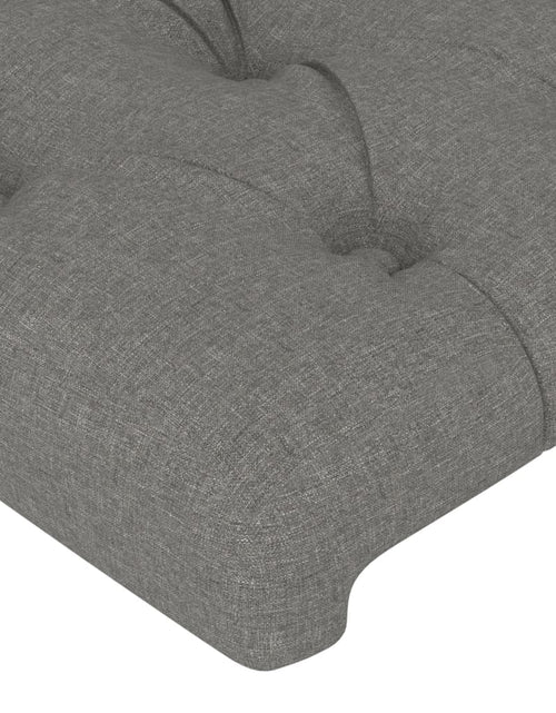 Загрузите изображение в средство просмотра галереи, Cadru de pat cu tăblie, gri închis, 160x200 cm, textil - Lando
