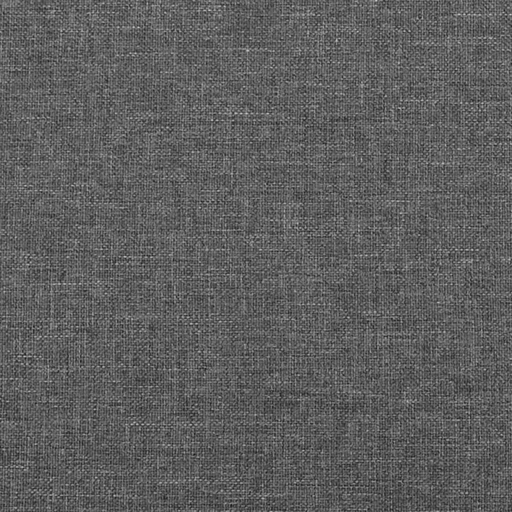 Cadru de pat cu tăblie, gri închis, 180x200 cm, textil - Lando