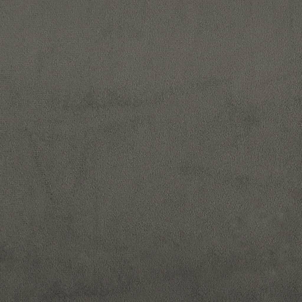 Cadru de pat cu tăblie, gri închis, 100x200 cm, catifea - Lando