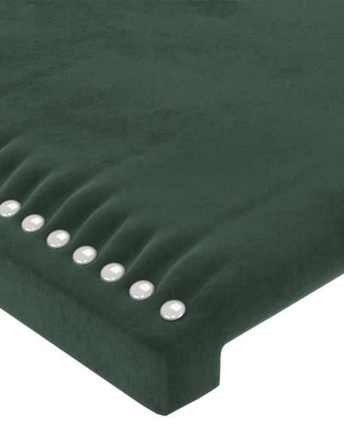 Încărcați imaginea în vizualizatorul Galerie, Cadru de pat cu tăblie, verde închis, 80x200 cm, catifea - Lando
