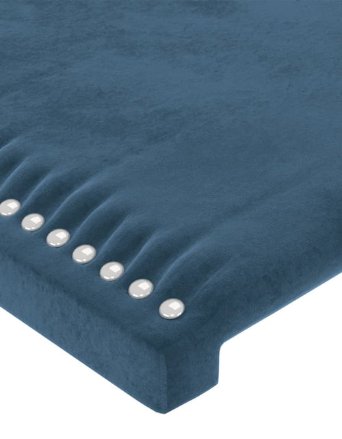 Загрузите изображение в средство просмотра галереи, Cadru de pat cu tăblie, albastru închis, 100x200 cm, catifea - Lando
