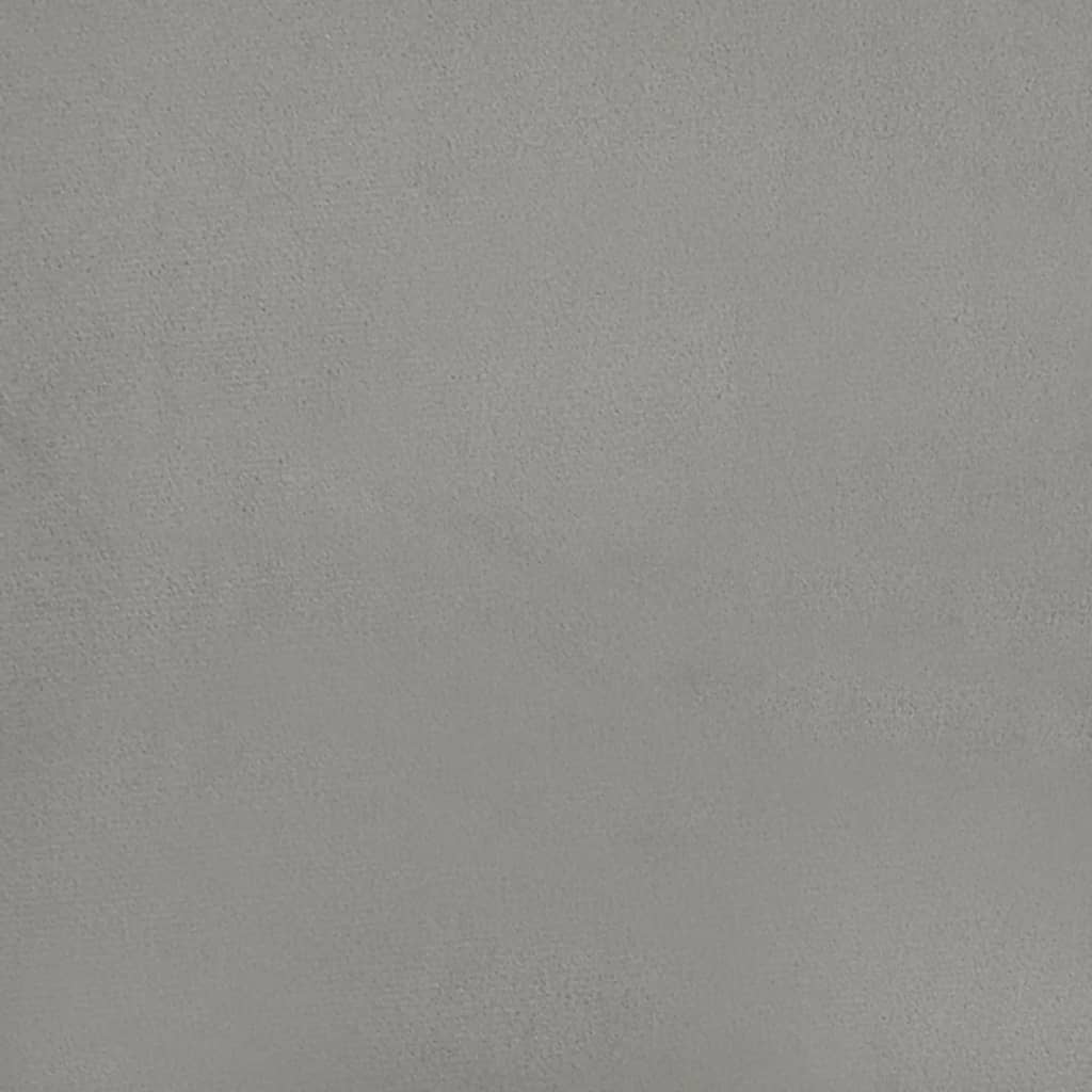 Cadru de pat cu tăblie, gri deschis, 140x200 cm, catifea - Lando