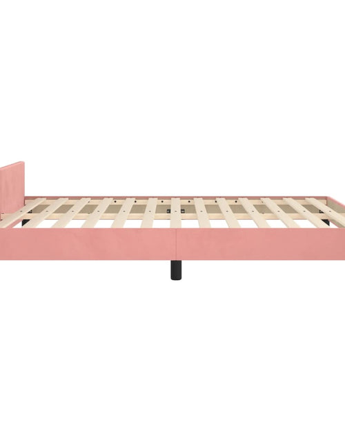 Încărcați imaginea în vizualizatorul Galerie, Cadru de pat cu tăblie, roz, 180x200 cm, catifea - Lando
