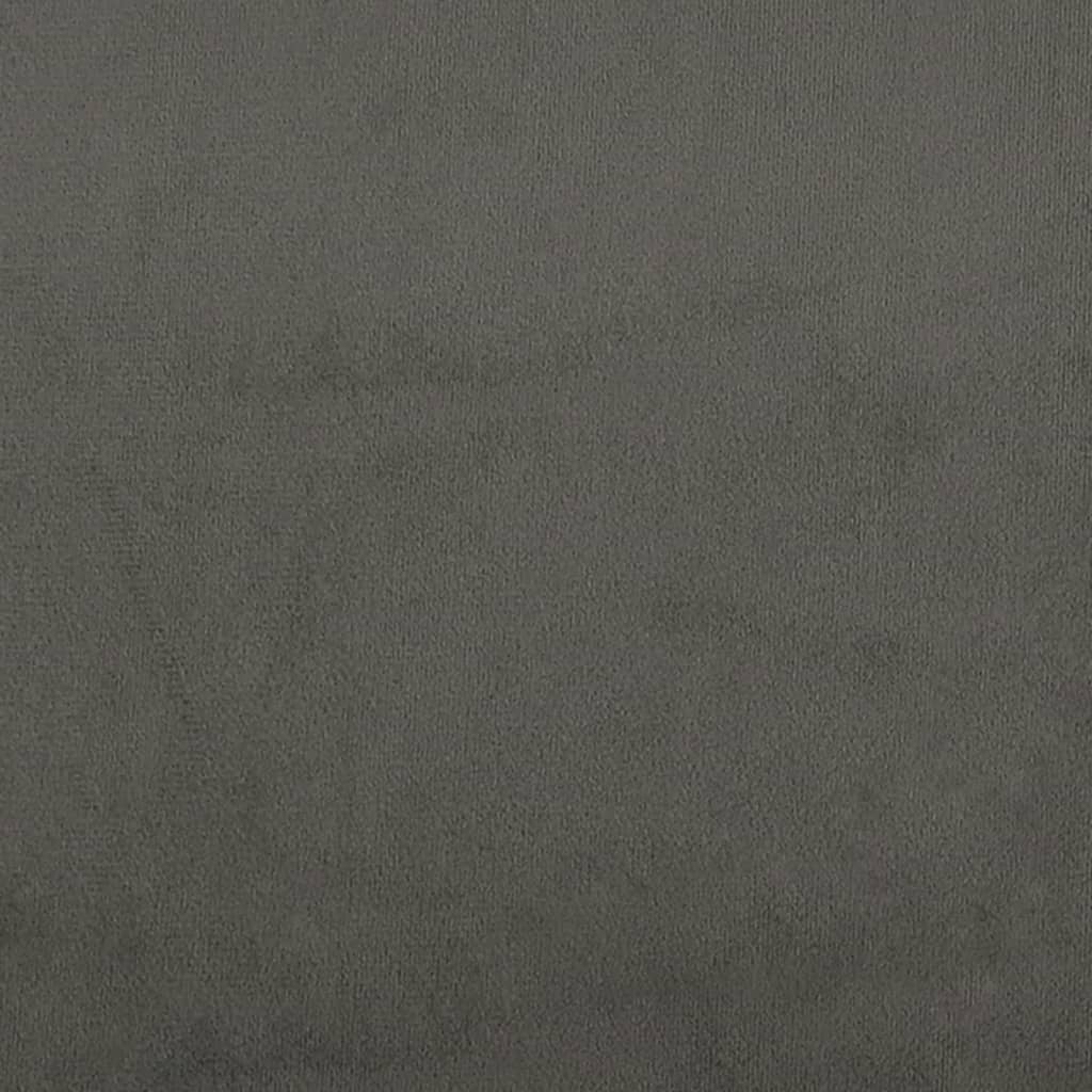 Cadru de pat cu tăblie, gri închis, 120x200 cm, catifea - Lando